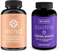 WellPath Mind Brain Supplement for Memory and Focus with Lion's Mane and Soothe Cortisol Manager with KSM-66® Ashwagandha & L-Theanine