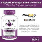 Viteyes Essentials Eye Health Dietary Supplement, Lutein & Zeaxanthin for Macular Support, 90 Capsules