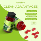 NEWELLME ACV Gummies with the Mother & B12 – Sugar-Free, Great-Tasting Vegan Gummies for Digestion, Metabolism & Daily Energy Support, 120 Count