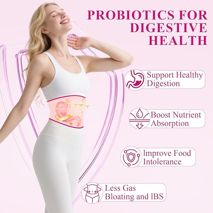 Deepure Probiotics and Prebiotics for Women - 30 Billion CFU Supports Vaginal pH Balance 8 Diverse Strains Enhance Urinary Tract Health Digestive Function & Boosts Immune System 60 Capsules
