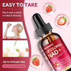 Liposomal NAD Supplement - 1200mg NAD+ Liquid Drops for Women & Men with Nicotinamide, Resveratrol, Quercetin, TMG, Black Pepper Extract - Brain & Cellular Mitochondrial Health, Anti-Aging, Longevity