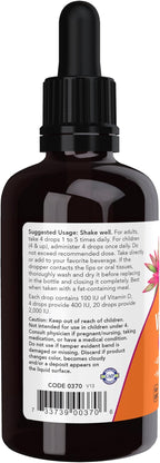 NOW Foods Supplements, Liquid Vitamin D-3, Strong Bones*, Structural Support*, 2-Ounce