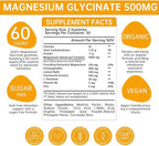 Magnesium Glycinate Gummies 500mg – Sugar Free Magnesium Gummies for Sleep, Stress, Muscle & Nerve Support – for Adults & Kids 4+, Vegan, No Melatonin (Pineapple Flavor, 60 Count)