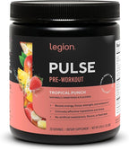 LEGION Pulse Pre Workout - All Natural Nitric Oxide Preworkout Drink to Boost Energy, Creatine Free, Naturally Sweetened, Beta Alanine, Citrulline, Alpha GPC (Tropical Punch)