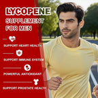 Lycopene Supplements for Men 50mg, Natural Tomato Antioxidant Supplement, 90 Veggie Capsules-Cardiovascular Health, Immune Support & Skin Health, 3 Month Supply