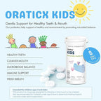 OraTicx Kids Dental Probiotics for Strong Teeth, Healthy Smile, 8 Billion CFU Probiotics for Oral Health, Yogurt Flavor 1-Pack