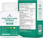 Spliferikou Ecklonia Cava Extract, 800mg, 60 Veggie Capsules with Fucoidan, Green Tea, Turmeric, CoQ10, Dietary Supplement