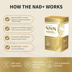 NMN Supplement Real Nicotinamide Mononucleotide (NMN 500mg Capsules). The Most Powerful NA+ Precursor More Stable Than Riboside. We use 99% Pure Pharmaceutical Grade Stabilized NMN (60 Count)