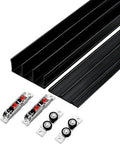 Adjustable Triple Track Sliding Door Hardware Kit - 3 Panel Concealed Mounting, Heavy Duty Aluminum Rails for 130cm (51.2in) Closet Systems, Perfect for Home Storage Solutions