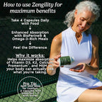 Zen Principle Zengility™ Joint Support & Bone Strength Supplement – Fast-Acting Relief with MSM, Plant Calcium, Vitamin K2 & D3. Shellfish-Free Vegan Formula for Mobility & Comfort. 120 Capsules