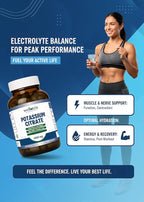 Wellotrix Potassium Citrate 1600 mg – 120 Vegan Capsules – Electrolyte Balance, Kidney Support, Urinary pH Health – Non-GMO, Gluten-Free, Made in USA – Vegan Formula