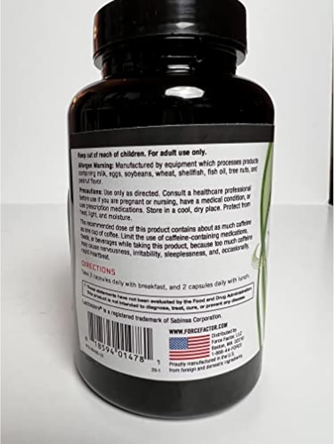 ProbioSlim Weight Loss Essentials Complete Daily Digestive Health and Weight Loss Probiotic Supplement for Women and Men with Electrolytes and Green Tea Extract, Force Factor, 120 Capsules