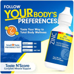 Taste N' Score Zinc Liquid Ionic Mineral Supplement; 100% Pure; 18 mg; 118 Servings