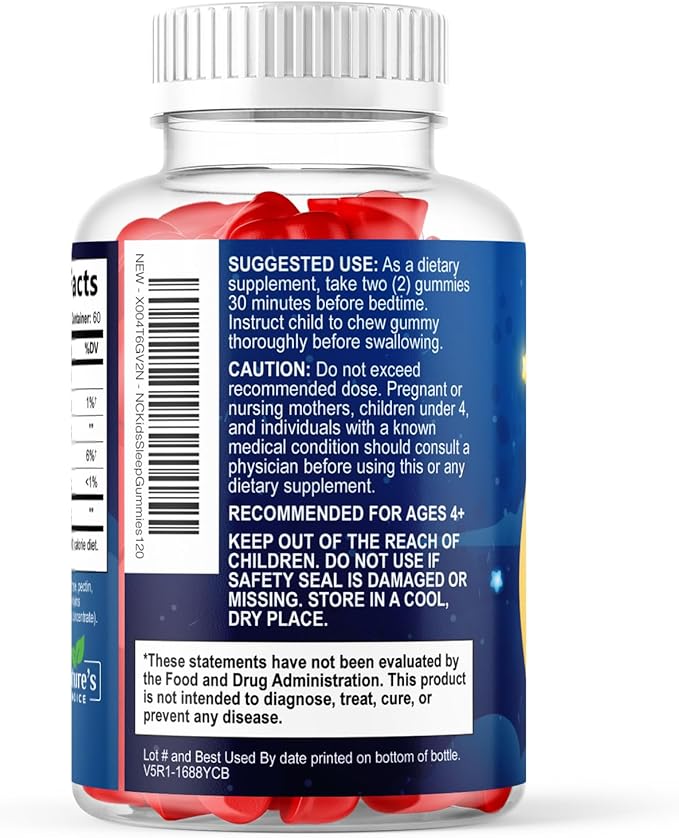 Kids Melatonin Gummies - 2mg Melatonin Per Serving - Best Children's Melatonin Gummy for Restful Sleep - Kids Chewable Sleep Supplement - Natural Tasty Berry Flavor - Non-GMO Vegan - 120 Gummies
