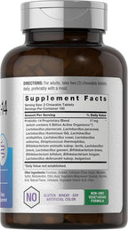Horbäach Probiotics 6 Billion CFUs | 200 Chewable Tablets | Berry Flavor | 14 Probiotic Strains | Vegetarian, Non-GMO & Gluten Free Supplement for Men & Women