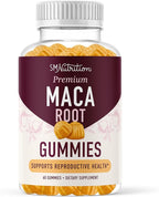 Maca Root Gummies with Natural Peach Flavor | Drive, Performance & Energy Support | Hormone Balance for Women and Men | Vegetarian, Non-GMO | 60 Gummies