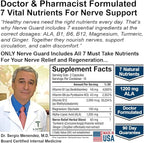 Nerve Supplement to Fortify Nerves – Doctor Formulated – Made in The USA – ALA, Vitamins B12, B6 & B1, Magnesium – 30 Capsules
