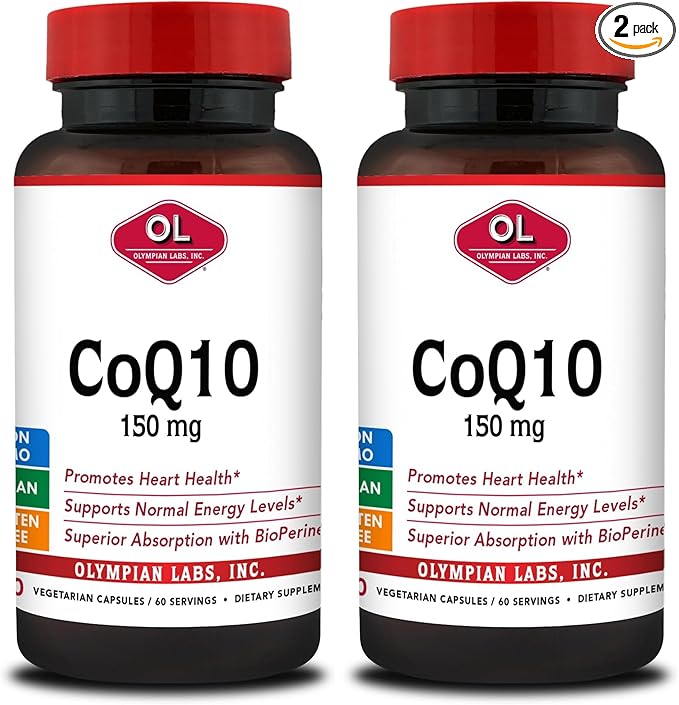 Olympian Labs Coq, 150mg, 60 Capsules (Packaging May Vary) (Pack of 2)