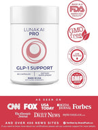 Lunakai USA Made GLP-1 Supplement - Natural GLP 1 Support with Probiotics & Resveratrol – Supports Weight Management, Cravings & Metabolism, 60ct