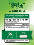 Nature's Truth Potassium Magnesium Citrate Capsules | 90 Count | Vegan, Non-GMO & Gluten Free Supplement
