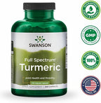 Swanson Full Spectrum Turmeric Curcumin Joint, Liver, and Digestive Support Supplement for Active Adults - Non-GMO, Gluten-Free (240 Vegan Capsules, 2 Pack)