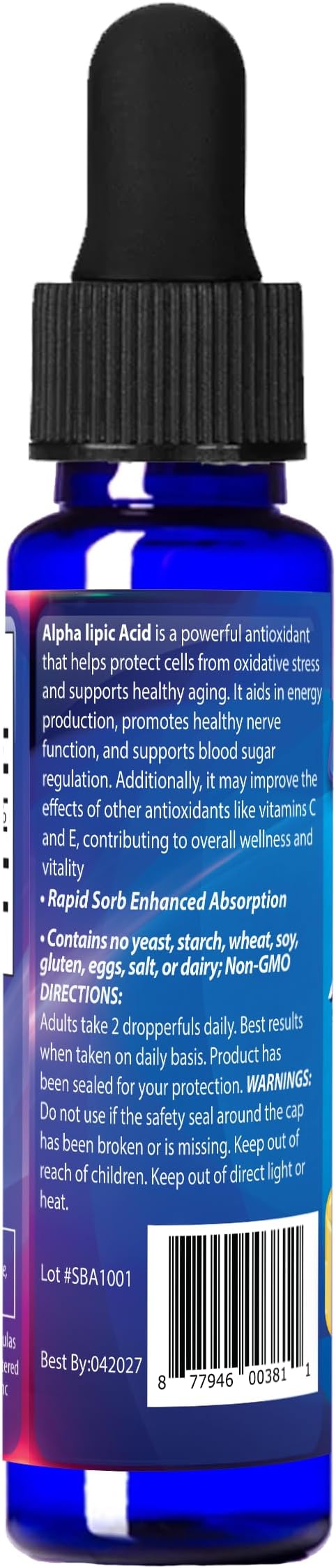 Dr's Advantage Alpha Lipoic Acid 2oz Dropper - ALA Supplement for Nutritional Support - Alpha-Lipoic Acid Liquid for Health - ALA Vitamin Nutritional Supplements