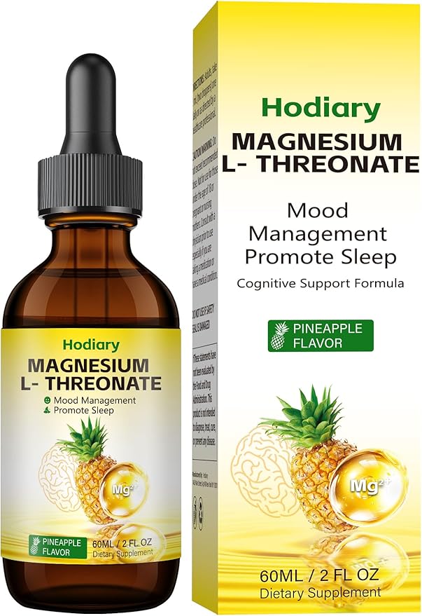 Magnesium L-Threonate Drops: Focus & Memory Booster for Students, High Absorption Liquid Formula
