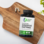 Healthy Gut HoloZyme Max Strength Digestive Enzymes | FODMAP-Friendly Formula Prevents Bloating, Gas, & Indigestion w/Protease, Amylase, Lipase, Lactase, and More | 15 Servings (Sample Bottle)