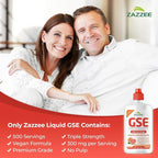 Zazzee GSE, 3X Triple Strength, 4 Ounces, 500 Servings, 300 mg per Serving, Premium Liquid Grapefruit Seed Extract Concentrate with Bioflavonoids, Vegan, Gluten Free, All-Natural, Made in the USA