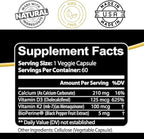 Kaya Naturals Vitamins K2 with D3 5000IU Supplement for Men and Women - Easy to Swallow - Bioperine Capsules (60 Count (Pack of 1)