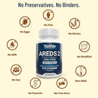 Zinc Free AREDS 2 Eye Vitamins - Zinc Free Eye Vitamins - Zeaxanthin Plus Lutein Eye Vitamins - Soy-Free VCaps - No Zinc and Copper