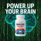 Brain & Focus Nootropic Super Complex Supplement for Brain Support and Performance, Improved Focus Memory and Mental Performance