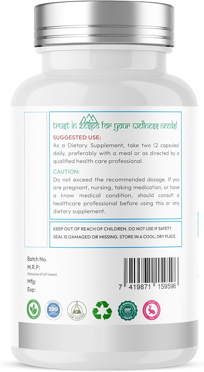 Zespo Sodium Butyrate 1000 mg (1350 mg Advanced Complex) – Micro-Encapsulated Butyrate with Tributyrin, Calcium BHB & Baobab 120 Vegan Capsules (60 Servings)