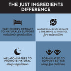 JUST INGREDIENTS Kids Nighttime Relax Drink Mix – Strawberry Limeade Flavor – 60 Servings | Magnesium, Tart Cherry & L-Theanine | Supports Evening Calm, Relaxation & Restful Sleep*