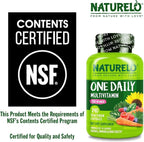 NATURELO One Daily Multivitamin for Women w/Vitamin B12, 240 Ct, Energy Support, Whole Food Daily Women Multivitamin Supplement, Nourish Hair/Skin/Nail, Non-GMO, No Soy, Gluten Free, 8 Month Supply