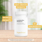 Supersmart - Lactobacillus Plantarum PostBiotic 20 Billion CFU per Day (Immuno-LP20) - Heat-Treated Probiotic Supplement | Non-GMO & Gluten Free - 60 Vegetarian Capsules