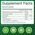 NMNH(Dihydronicotinamide Mononucleotide),NMNH Supplement 1000mg Pure Nicotinamide Mononucleotide,NAD High Purity Supplement Alternative,for Energy,Focus,Non-GMO, Gluten Free,120 Capsules(Pack of 2)