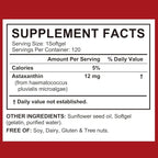 Astaxanthin Supplement 2PCS – Natural Antioxidant Support – 12mg High Strength Softgels – Clean Formula, Gluten-Free, Easy to Swallow Capsules for Daily Wellness