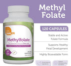 Zahler Methylfolate - Supports Healthy Fetal Development and Genetic Health - Methylated Folic Acid from 1000 mcg DFE L-Methylfolate - Kosher Non GMO Methyl Folate Supplement for Women (120 Capsules)