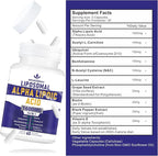 Liposomal Alpha Lipoic Acid 1600mg per Serving, ALA Supplement for Antioxidant Health,Energy and Metabolism, 60 Capsules
