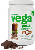 Vega Premium Protein + Supergreens, Chocolate – 20g Vegan Protein, Dairy & Gluten Free, 19.2 oz (16 Servings)
