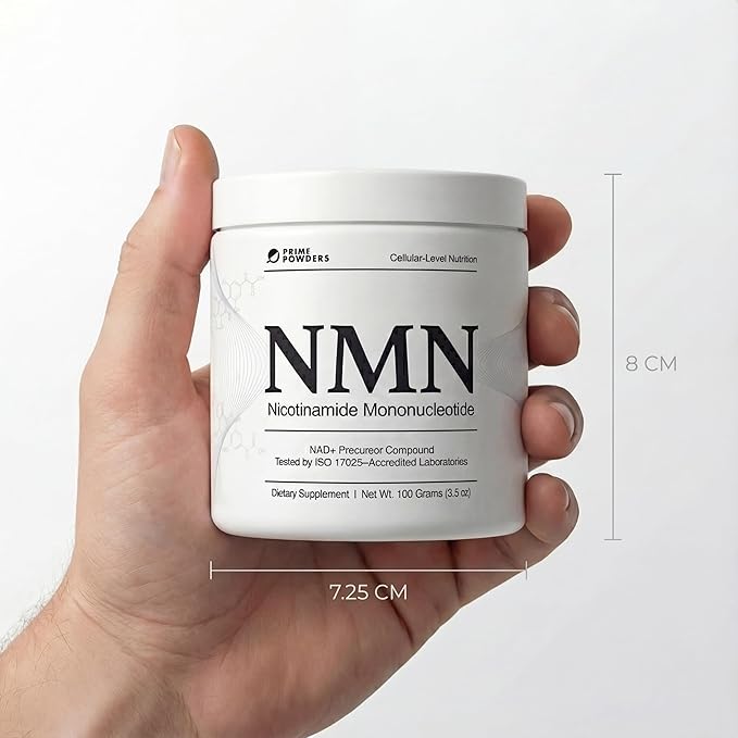 Prime Powders NMN Powder | 100g Fast Dissolve Powder Supplement | 500mg Nicotinamide Mononucleotide per Serving | Manufactured in The USA Third-Party Tested