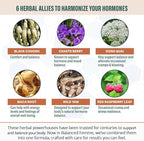 Rejuvica Health Balanced Femme - Menopause Support for Hot Flashes & Female Balance - Liquid Delivery for Better Absorption - Black Cohosh, Dong Quai, Vitex, Maca Root & More!