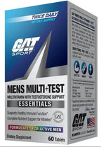 GAT SPORT Men's Multi + Test, Premium Multivitamin Tablets (60 Count)