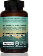 Natural Rhythm Digestive Calm Probiotic + L-Glutamine – 25 Billion CFU, 13 Strains, Digestive & Immune Support Supplement, Vegetarian Capsules (60 Count)