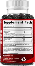 Vitamatic Glucosamine Chondroitin Gummies with MSM & Vitamin E – Joint Support – 60 Pectin-Based Gummies per Bottle – Pack of 2 (Total 120 Count)