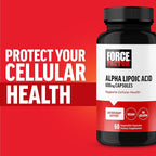 Force Factor Alpha Lipoic Acid 600mg Capsules, Antioxidants Supplement, ALA Supplement for Cardiovascular Support and Cellular Health, Vegan, No Gelatin, 60 Vegetable Capsules (Pack of 2)