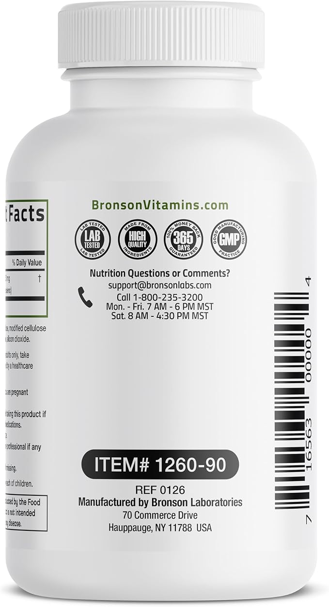 Bronson Apigenin 50mg Apium Graveolens Once Daily Formula, 90 Vegetarian Capsules