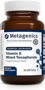 Metagenics Vitamin E Mixed Tocopherols - High Potency Antioxidant Supplement with Alpha & Gamma Tocopherols - Supports Heart, Immune & Cellular Health - Non-GMO, Gluten-Free - 60 Softgels