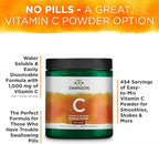 Swanson Vitamin C Powder 100% Pure Ascorbic Acid, Immune System Support, Skin Health, Cardiovascular Health, Antioxidant Supplement 1000 mg (per Serving) 1 lb. 454 g (3 Pack)